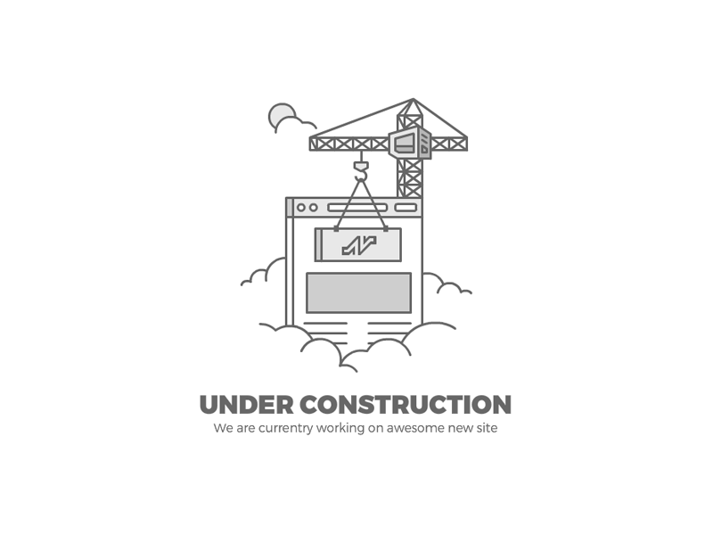 A crane building a webpage. This page is under construction.